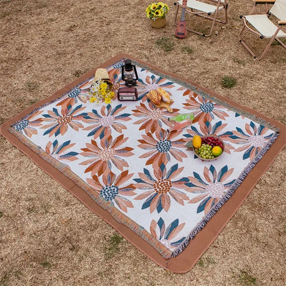 DecorBites™ Bohemian Cotton Plaid Sofa Blanket - Anti-Slip Knitted Decorative Home Cover