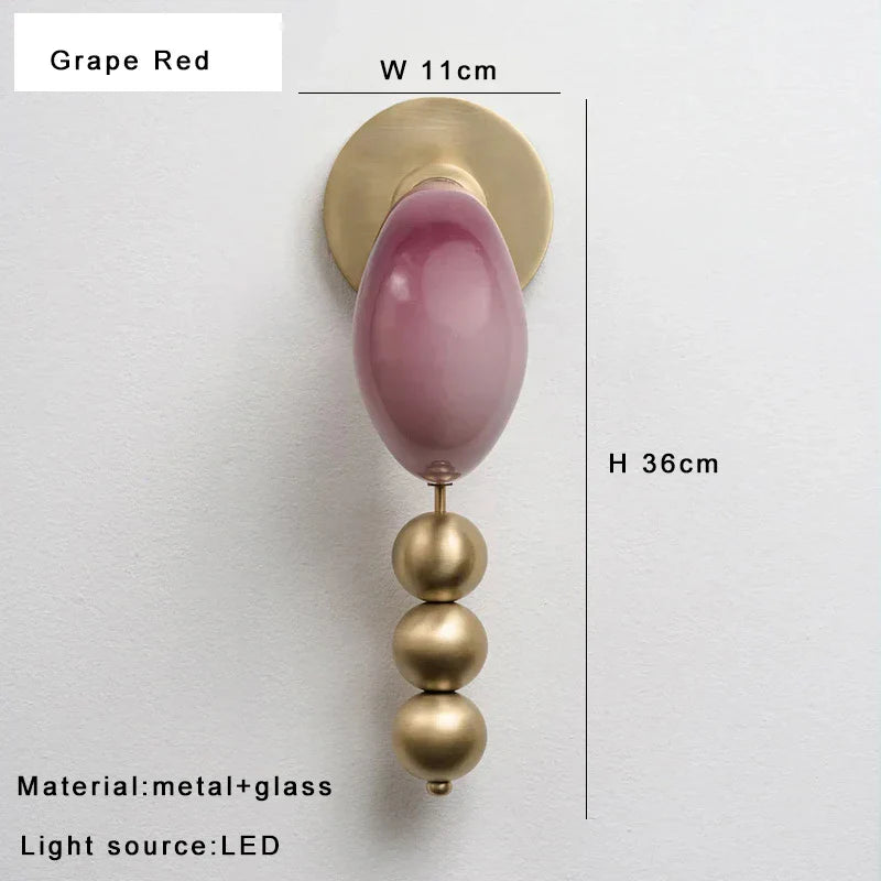 DecorBites™ Brass Curve Glass Wall Lamp Bedside Lamps Luxury Wall Mounted Lighting