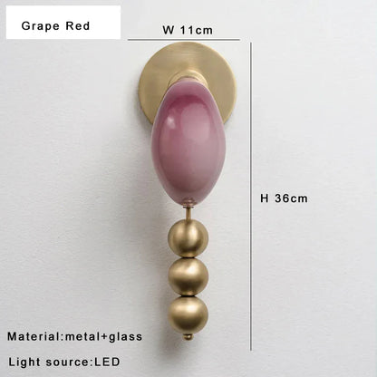 DecorBites™ Brass Curve Glass Wall Lamp Bedside Lamps Luxury Wall Mounted Lighting