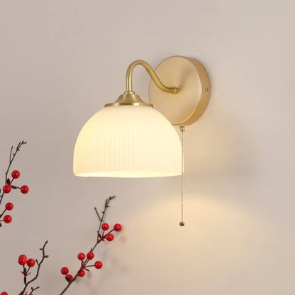 DecorBites™ LED Glass Wall Sconce Pull Chain Switch Modern Stair Light Fixtures