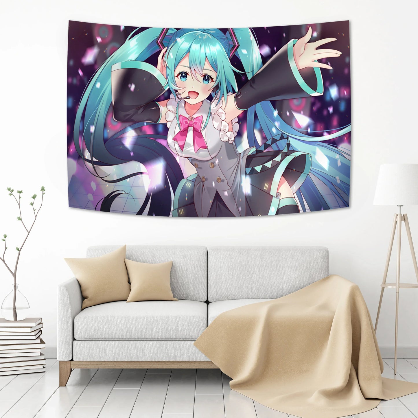 Decobites Kawaii Anime Girl Tapestry Wall Hanging - Japanese Anime Room Decor