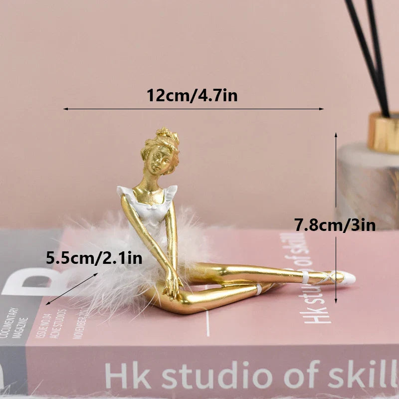 DecorBites™ Ballet Girl Resin Figurine - Nordic Luxury Desktop Decoration and Birthday Gift