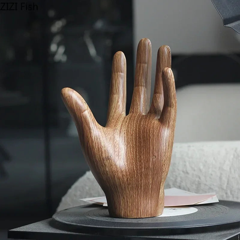 DecorBites™ Hand Palm Sculpture Resin Decoration Crafts Character Statue Room Decor