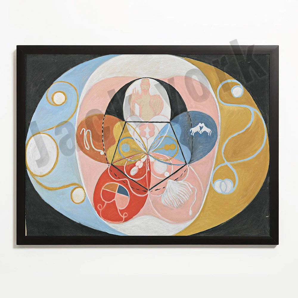 لوحة فنية تجريدية مطبوعة على قماش جداري من DecorBites™، معرض نموذجي لديكور المنزل