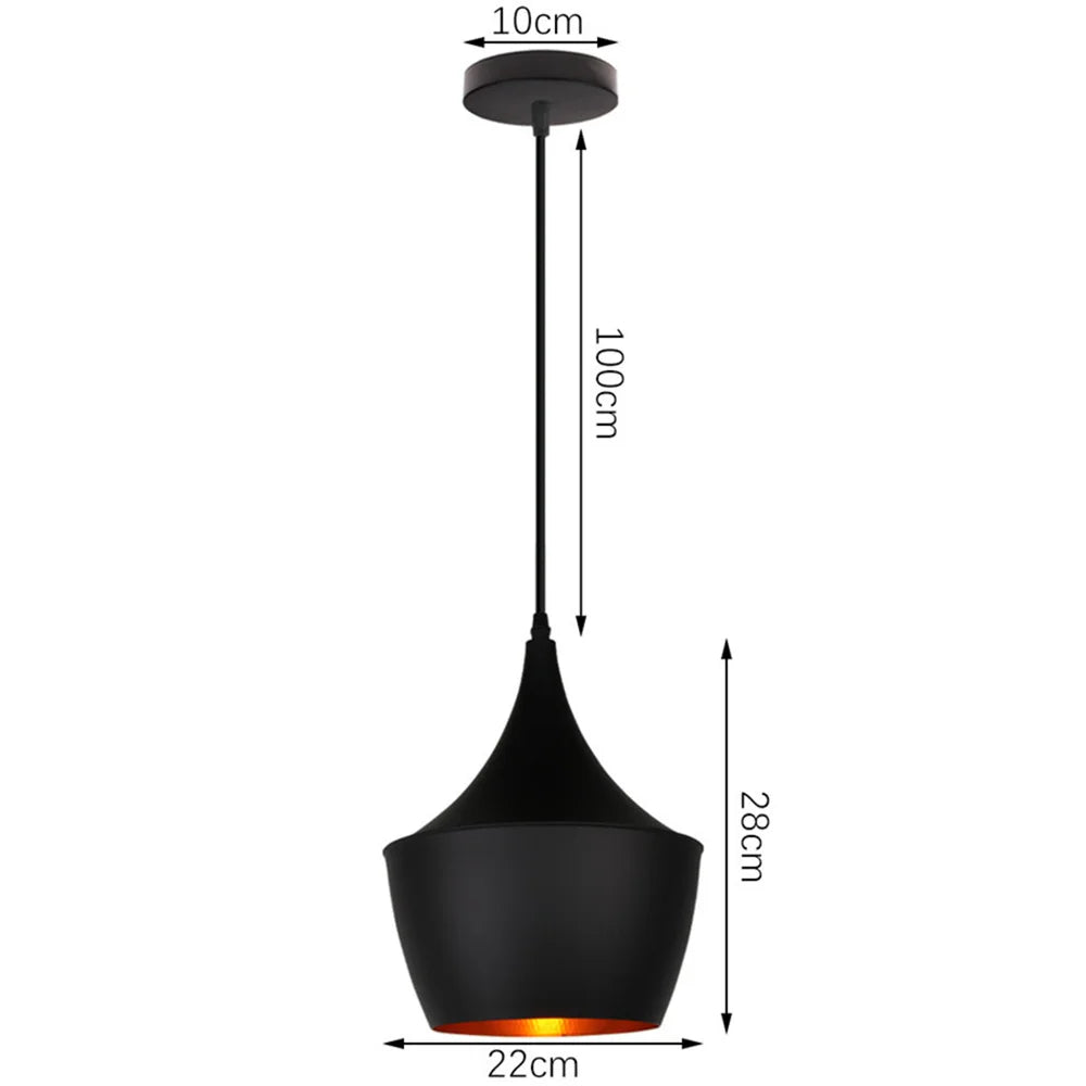 DecorBites™ Black Aluminium Modern Pendant Light for Living Room Dining Table Decor