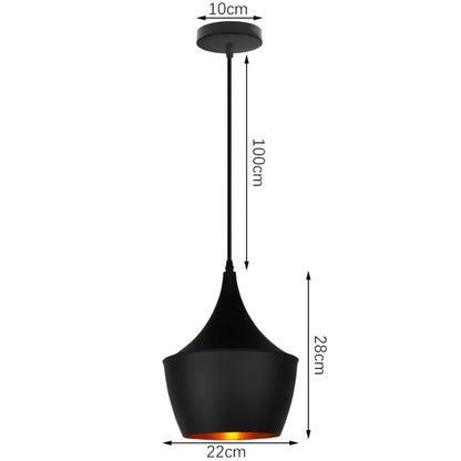 DecorBites™ Black Aluminium Modern Pendant Light for Living Room Dining Table Decor