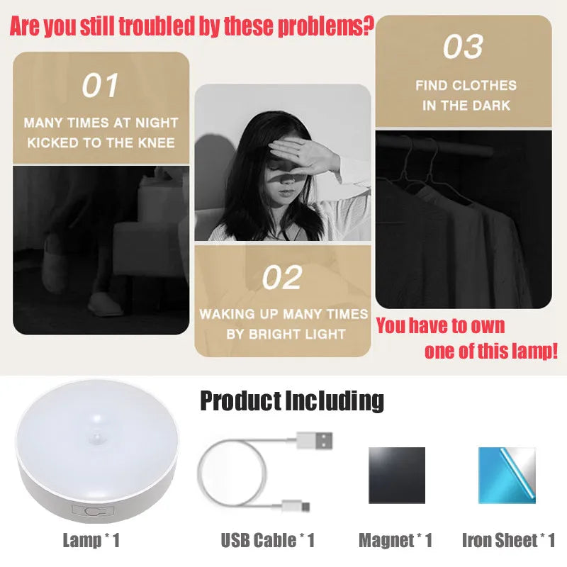 DecorBites™ LED 3-in-1 Motion Sensor Light for Cabinets & Closets