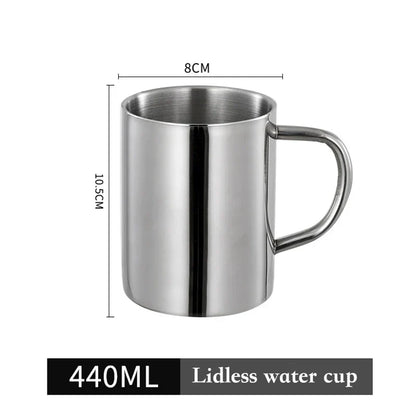 DecorBites™ Double Wall Stainless Steel Coffee Mug for Home & Travel