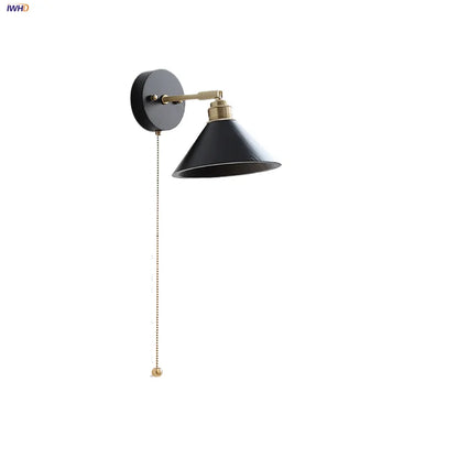 DecorBites™ Black Wood LED Wall Sconce Rotatable Stair Light, Modern Nordic Design