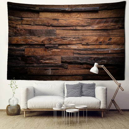 Dark Wood Texture Abstract Art Tapestry Hippie Wall Hanging for Living Room Home Decor by Decobites