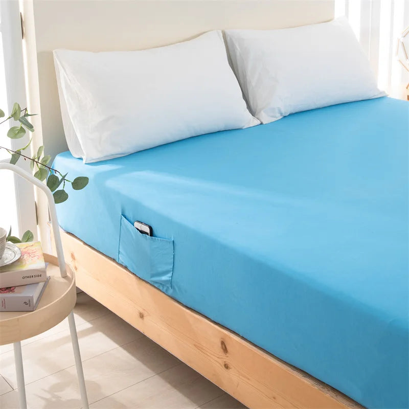 Decobites Luxe Sanding Fitted Sheet: High-Quality King Queen Bed Linen