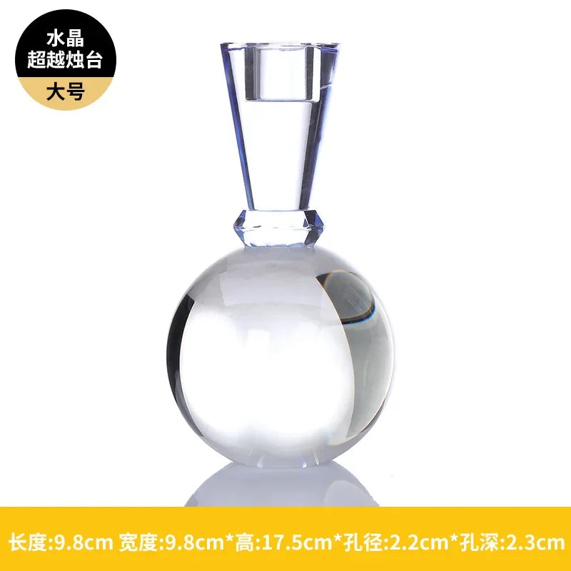 Portavelas de cristal DecorBites™: Elegante centro de mesa para eventos románticos y decoración del hogar.