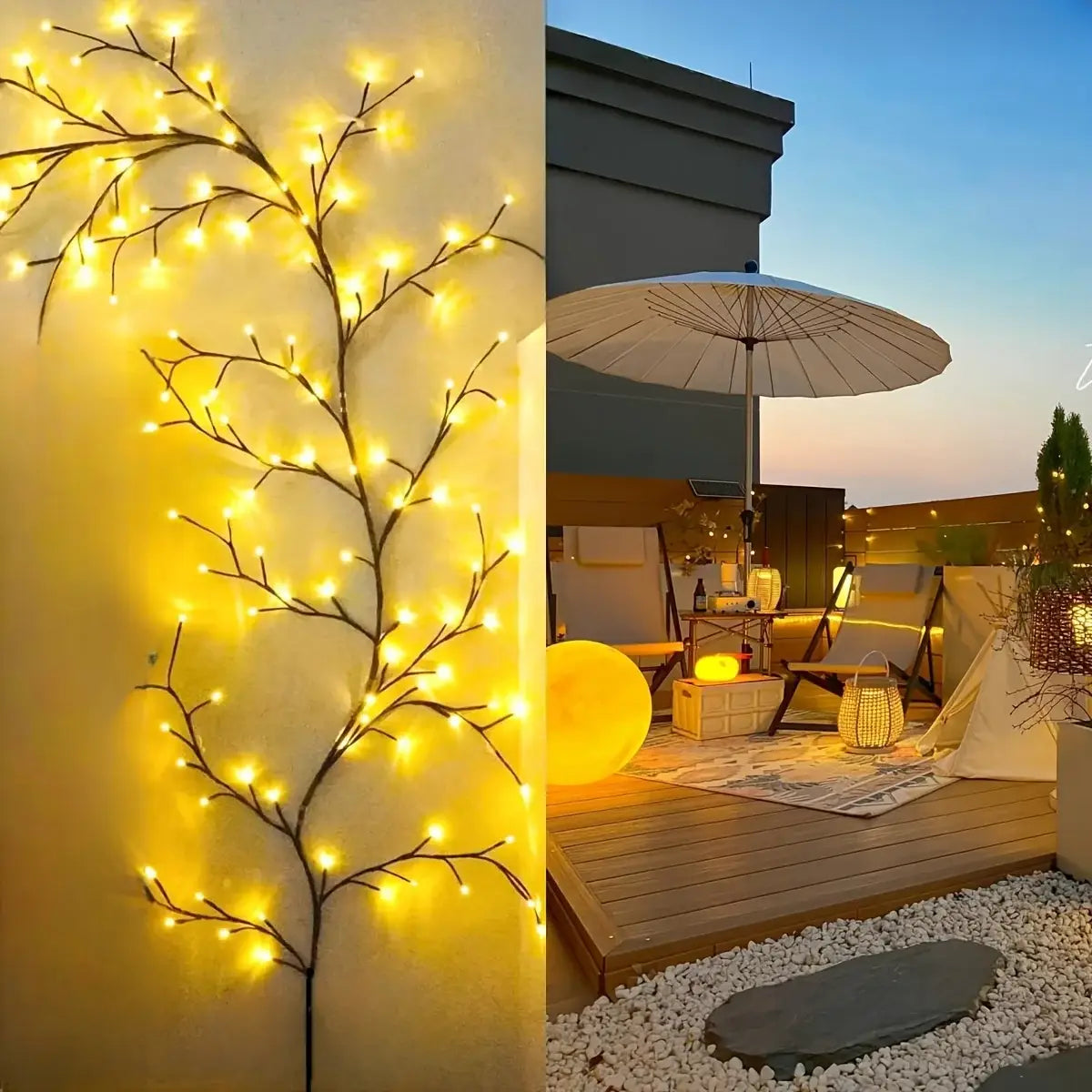 DecorBites™ Solar Willow Vine Light: Outdoor Decoration Waterproof Fairy Light