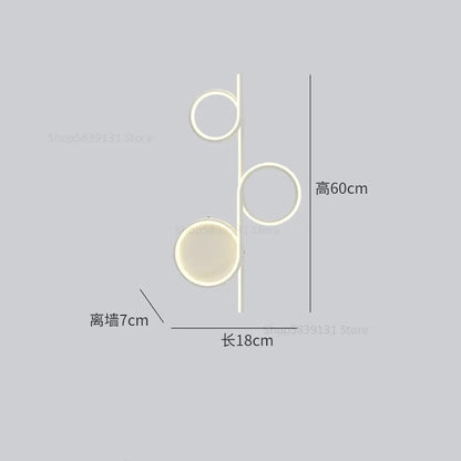 DecorBites™ Circle Straight Bar Wall Lamp | Modern Nordic LED Bedroom Living Room Decor