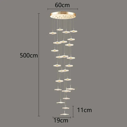 Lámpara colgante de cristal DecorBites™ para escalera, sala de estar o interior