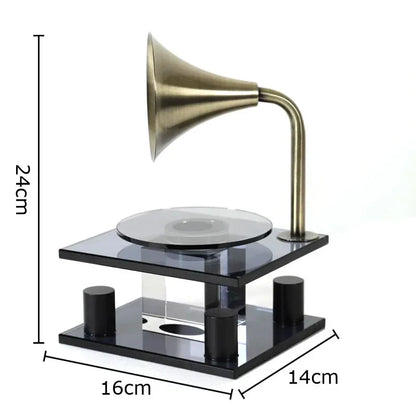 Adorno decorativo DecorBites™ con forma de equipo musical de cristal - Arte de escritorio moderno