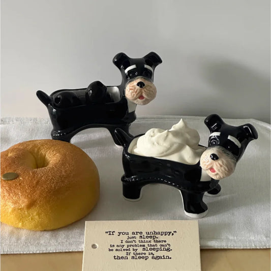 DecorBites™ Cartoon Puppy Schnauzer Ceramic Storage Tray Home Decoration