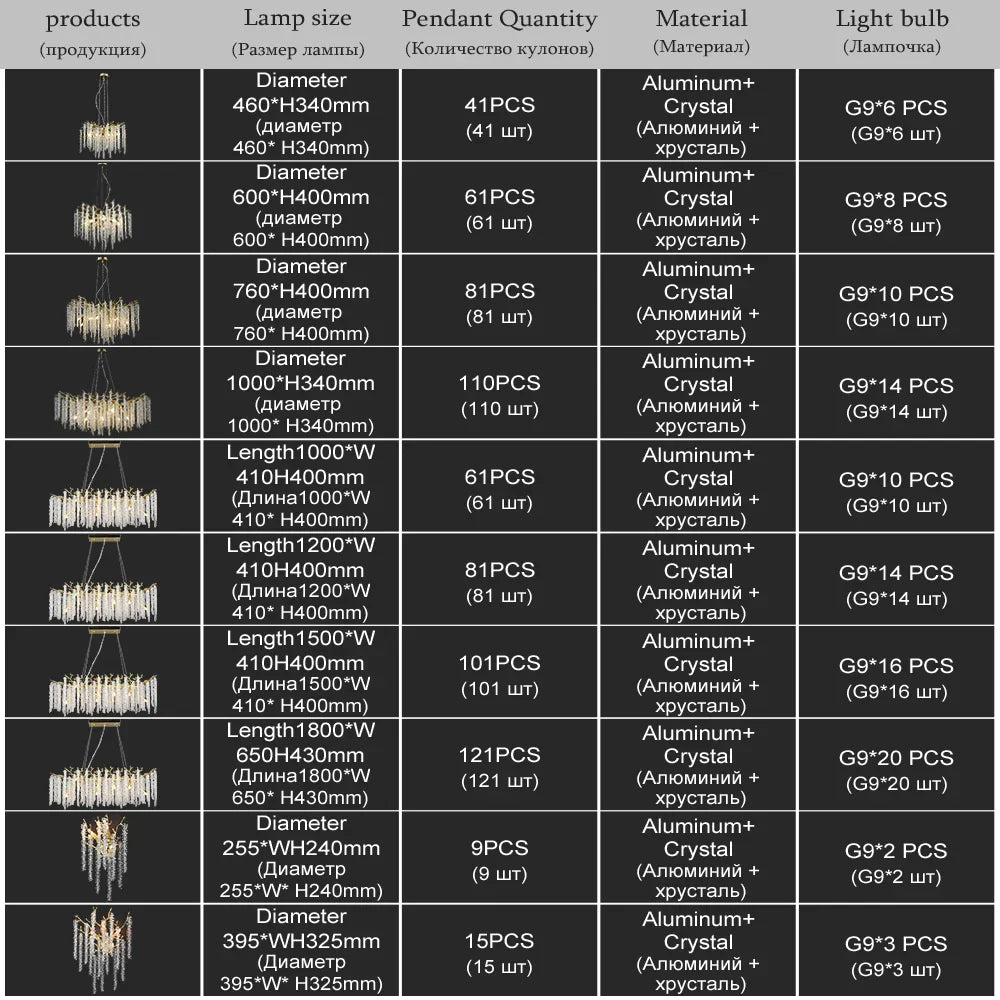 DecorBites™ Branch Crystal Chandelier for Dining Room, Bedroom, Living Room