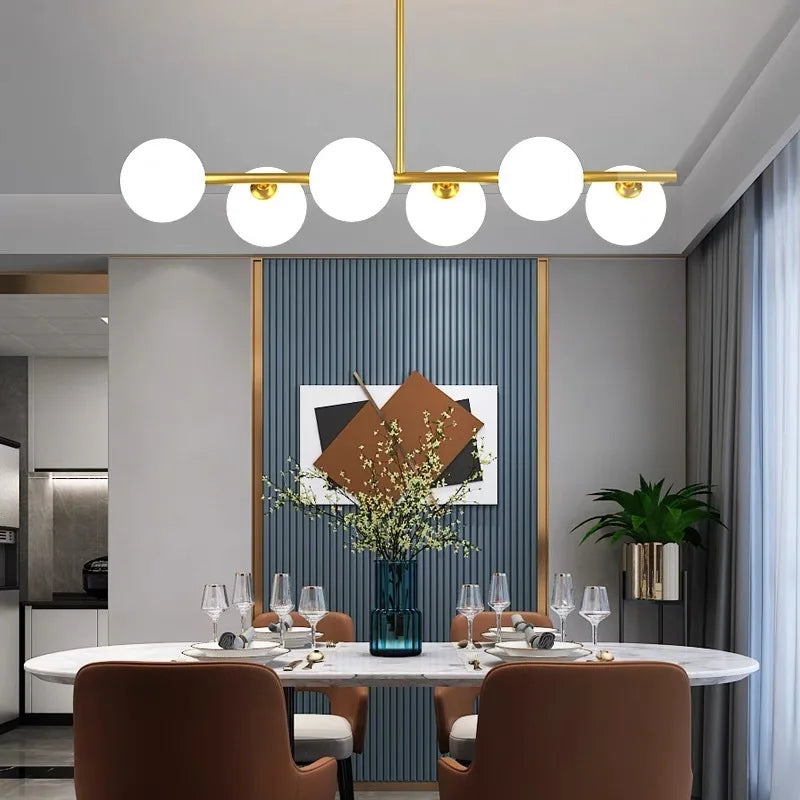 Lámpara colgante LED de bola de vidrio dorado Decorbites™ para iluminación de cocina y comedor