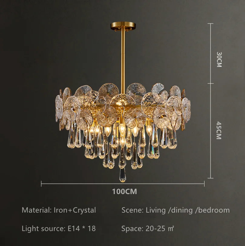 DecorBites™ 2024 Crystal Chandelier for Luxurious Living Spaces