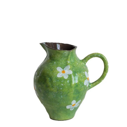 Jarrón de Flores en Acuarela China Hecho a Mano™ Decorativo Retro de Cerámica