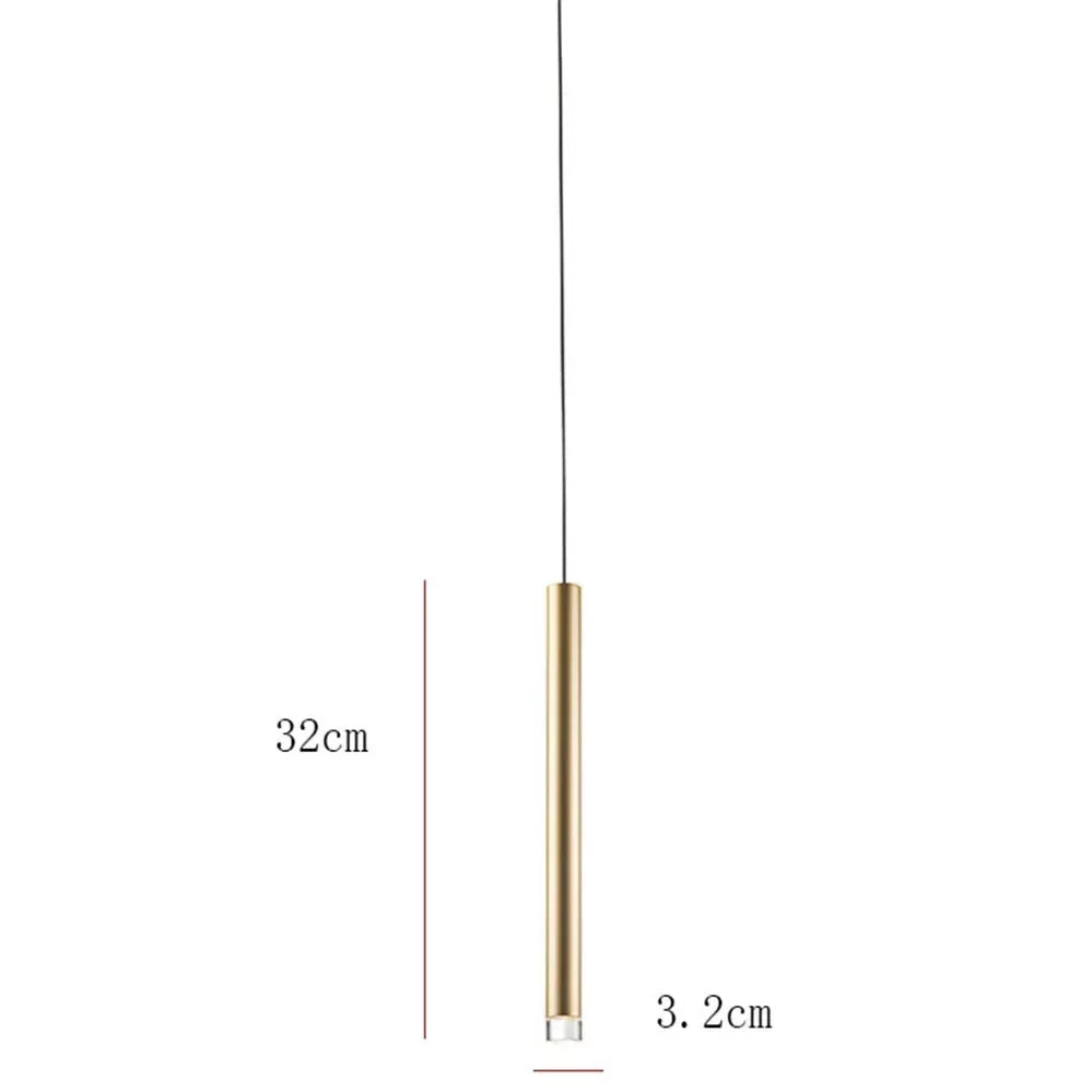 DecorBites™ Gold Tube LED Pendant Lights for Kitchen Dining Office Home Decor