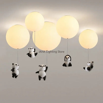 DecorBites™ Kids Cartoon Panda Polar Bear Ceiling Light Chandelier for Boys and Girls' Bedroom