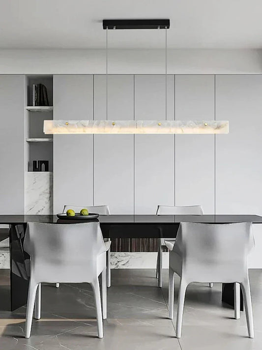 DecorBites™ Black Marble Pendant Chandelier - Modern Long Design for Home Decor