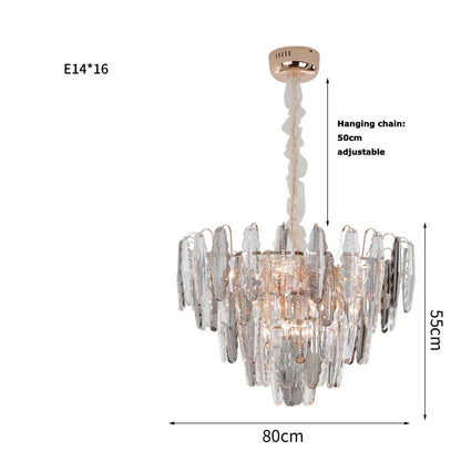 DecorBites™ Gold Crystal LED Chandelier Lighting for Dinning Table