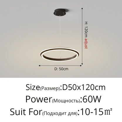 DecorBites™ LED Pendant Lamp: Modern Minimalist Style for Bedroom, Kitchen & Foyer