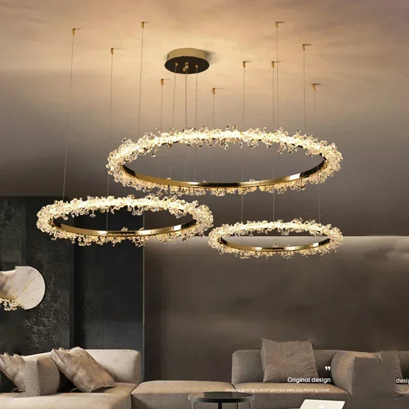 DecorBites™ Crystal Pendant Chandelier Modern Luxury Interior Decoration Lighting