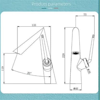 DecorBites™ Brushed Gold Basin Faucet - Rose Gold Bathroom Sink Mixer Tap