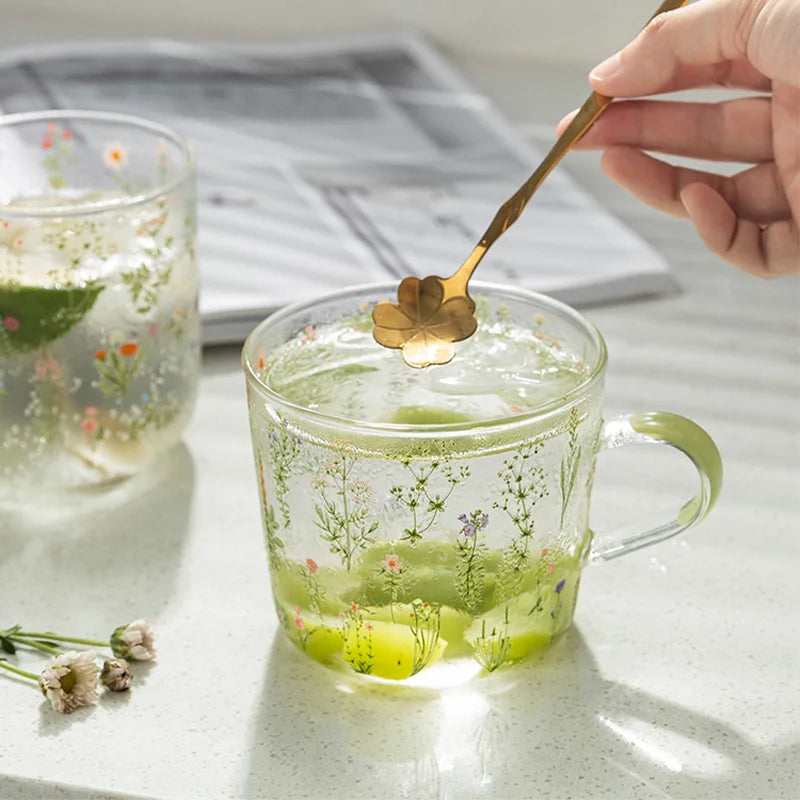 Vaso de cristal de gran capacidad Decorbites™ con escala, resistente al calor, diseño lindo - Regalo perfecto