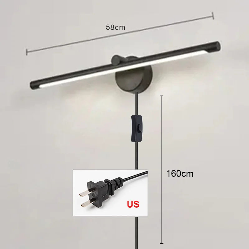 مصباح حائط LED من DecorBites™ مع مستشعر حركة يعمل باللمس - 40 سم/55 سم