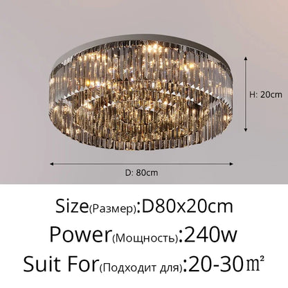 DecorBites™ Crystal Chandelier: Luxury Nordic Ceiling Light for Home Interior Decoration