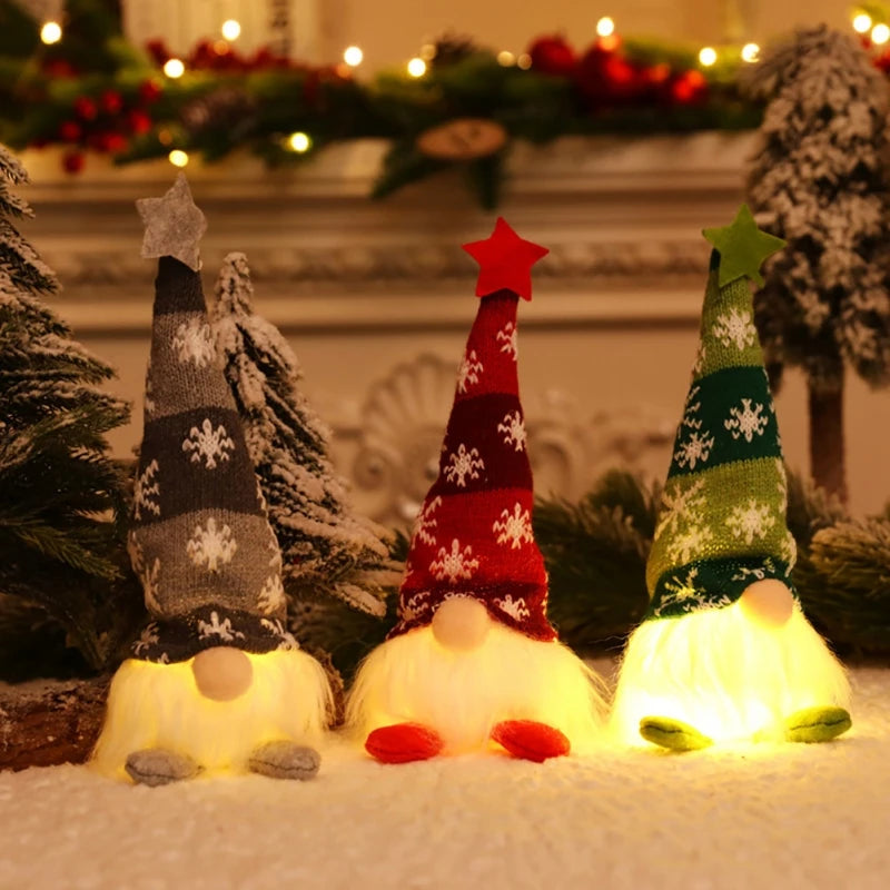 New 6 Styles Glowing Gnome Christmas Faceless Doll Merry Christmas Home Decoration Navidad Natal Gift  New Year Christmas Gifts