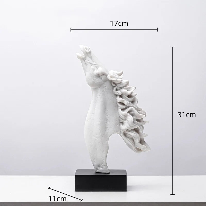 DecorBites™ Horse Head Statue Resin Figurine Home Decor Sculpture