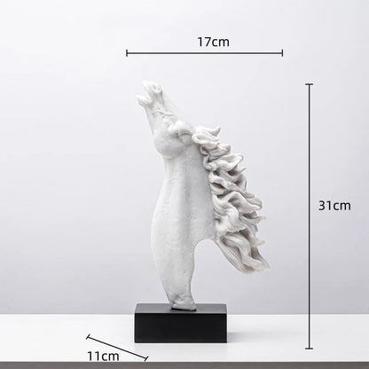 DecorBites™ Horse Head Statue Resin Figurine Home Decor Sculpture