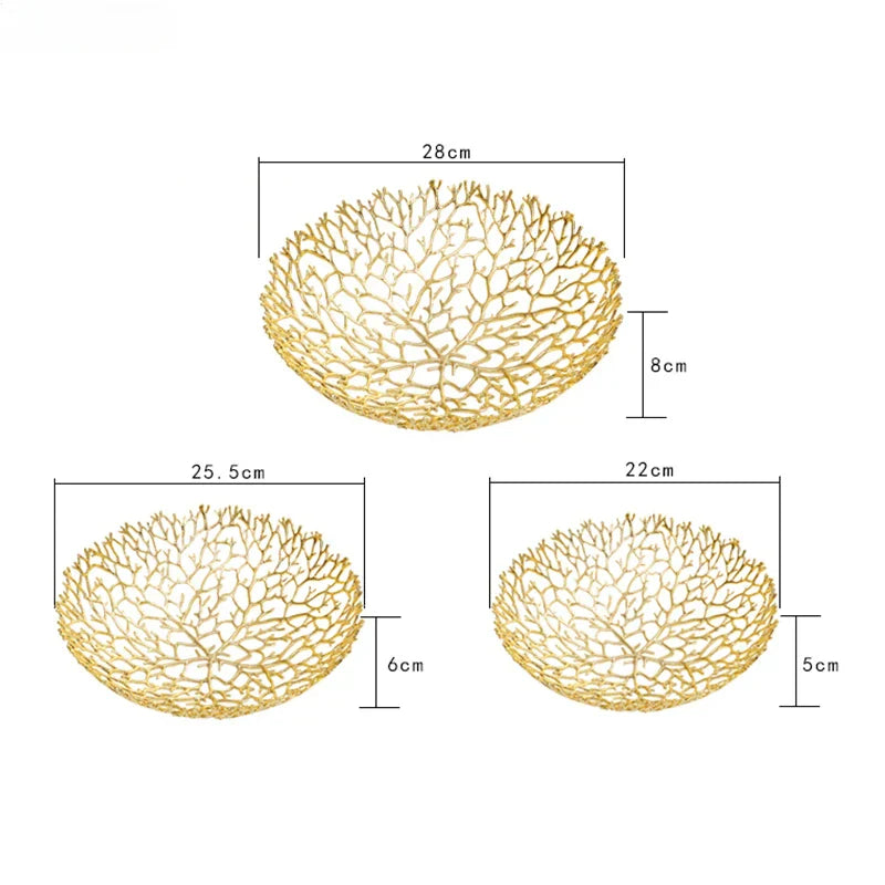 صينية معدنية على شكل مرجان من DecorBites™: حاوية تنظيم أنيقة لديكور المنزل