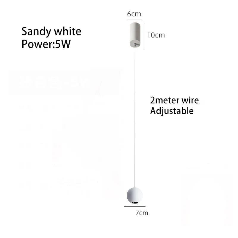 DecorBites™ LED Aluminum Ball Pendant Light: Minimalist Nordic Chandelier for Bedroom Decor