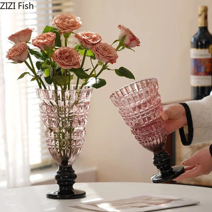 DecorBites™ Glass Vase for Hydroponics Plant Pot Room Decor & Flower Arrangement