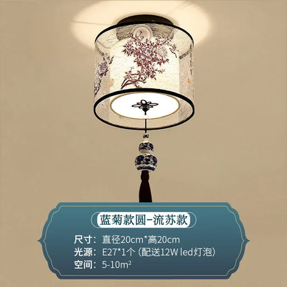 DecorBites™ Chinese Style Ceiling Lamp, Creative Warm Light for Hotel Villa Corridors