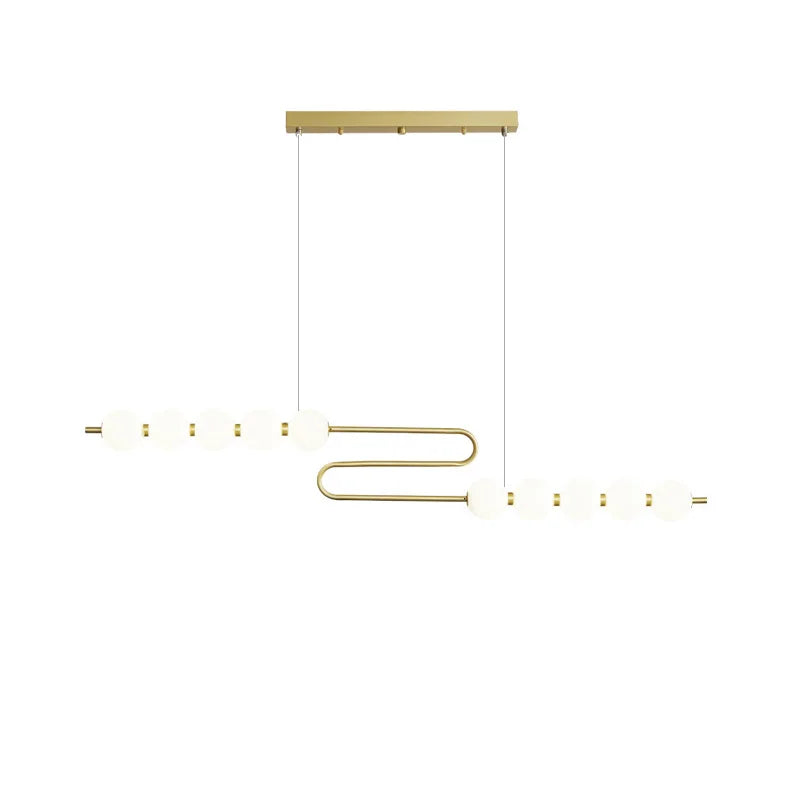 Lámpara de araña colgante LED DecorBites™ Love Gold Chrome para comedor