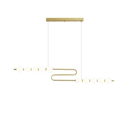 Lámpara de araña colgante LED DecorBites™ Love Gold Chrome para comedor