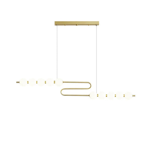 DecorBites™ Love Gold Chrome Chandelier LED Suspension Lighting for Dinning Room