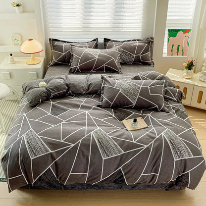 Juego de cama DecorBites™ Cozy Cotton para cama doble, kit de funda nórdica para otoño e invierno