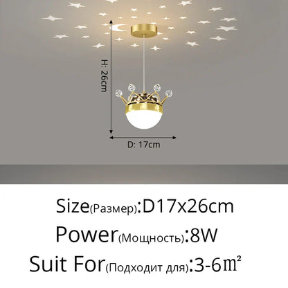 DecorBites™ LED Gypsophila Chandelier for Modern Living Room Decor - Crown Ceiling Pendant Light