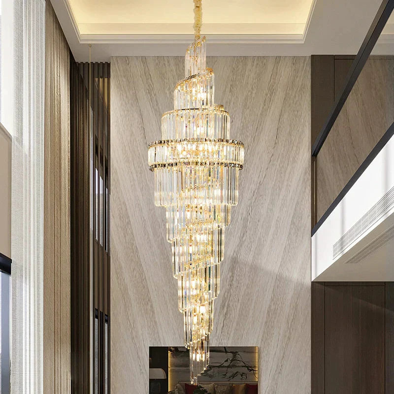 DecorBites™ K9 Deluxe Crystal Pendant Chandelier: Dazzling LED Ceiling Light for Modern Elegance