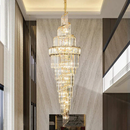 DecorBites™ K9 Deluxe Crystal Pendant Chandelier: Dazzling LED Ceiling Light for Modern Elegance