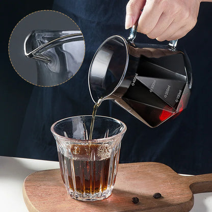 Decorbites™ Diamantglas-Kaffeekanne mit wiederverwendbarem Filterbecher
